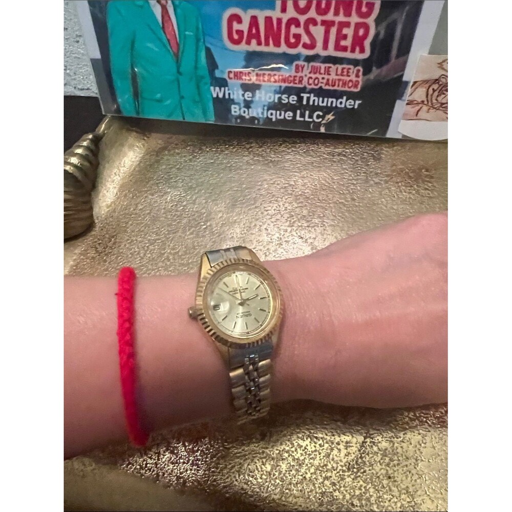 #2242^^ Gold-Tone /Silver Women's Bracelet Vintage 80’s & 90’s Watch - Picture 8 of 16